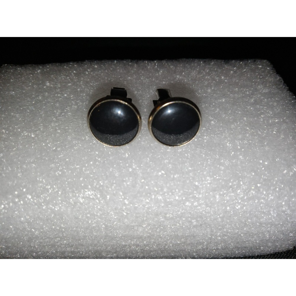 Vintage Pioneer Black Opal Cufflinks pre-owned but in condition